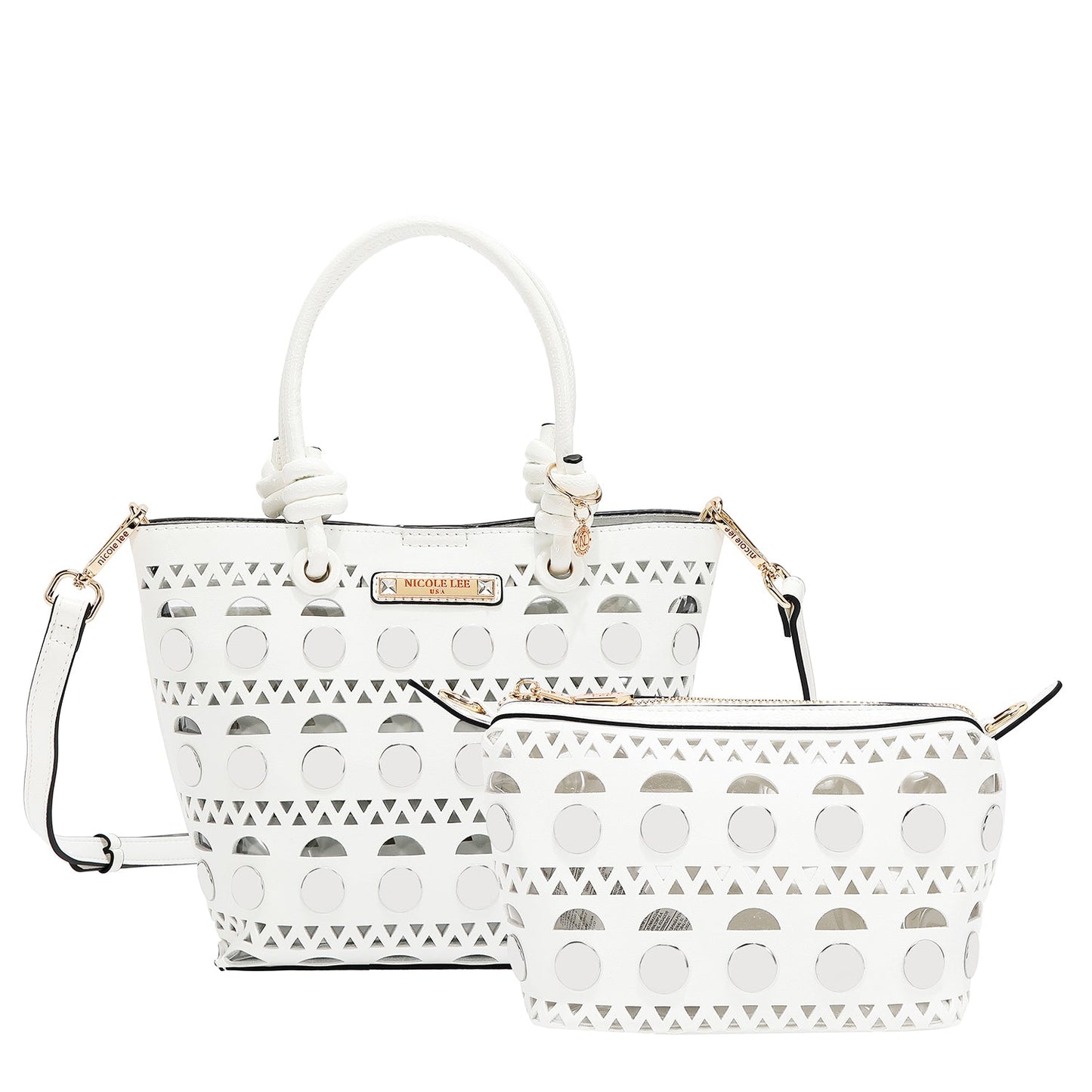 Bolso de Cubo con Remaches Plateados - Estilo y Versatilidad en Cada Ocasión