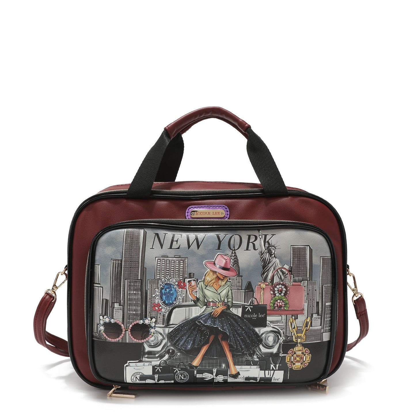 Bolso Cosmetiquero Multifuncional Nicole Lee: Glamour y Organización en Uno - Luna Bordada