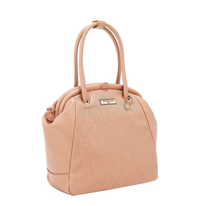 Borsa a spalla elegante rosa con cornice in rilievo - Stile e versatilità