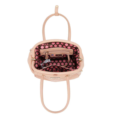 Borsa a spalla elegante rosa con cornice in rilievo - Stile e versatilità