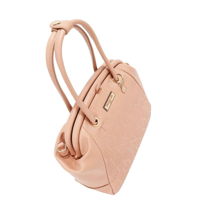 Borsa a spalla elegante rosa con cornice in rilievo - Stile e versatilità