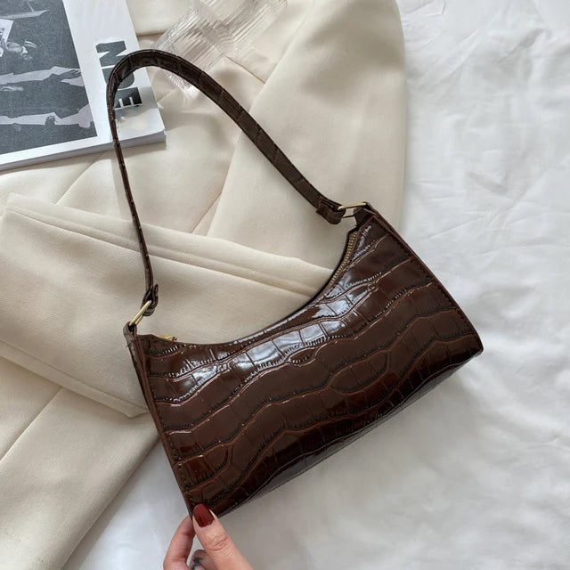 Bolso Croco Elegance para Mujer en Cuero PU | Bolso de Hombro y Bandolera