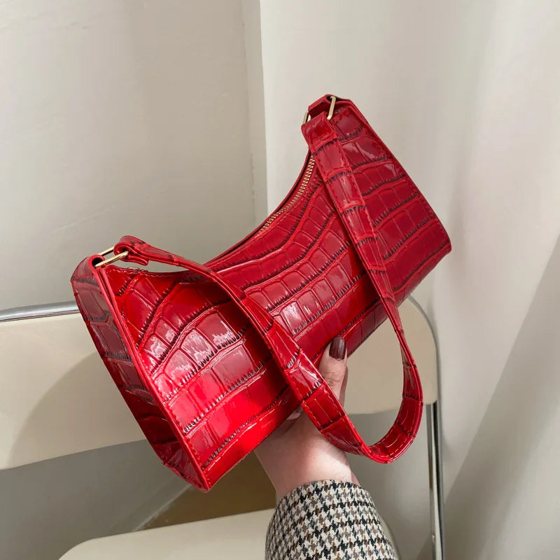 Bolso Croco Elegance para Mujer en Cuero PU | Bolso de Hombro y Bandolera