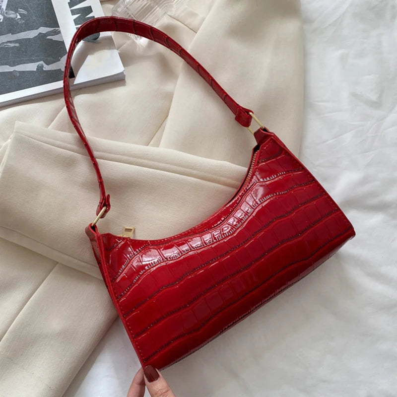 Bolso Croco Elegance para Mujer en Cuero PU | Bolso de Hombro y Bandolera