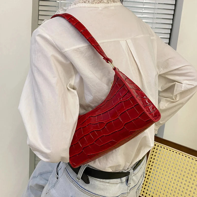 Bolso Croco Elegance para Mujer en Cuero PU | Bolso de Hombro y Bandolera