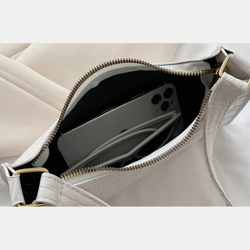 Bolso Croco Elegance para Mujer en Cuero PU | Bolso de Hombro y Bandolera