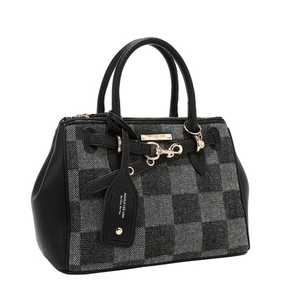 Sac à carreaux chic noir : Élégance et polyvalence pour votre style quotidien - Luna Bordada