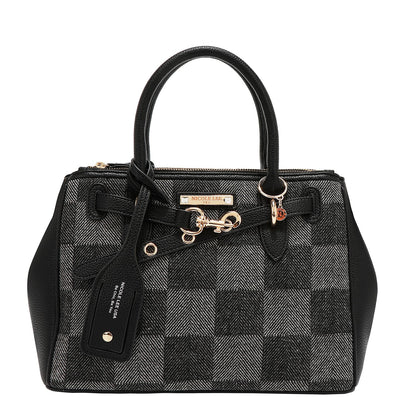 Sac à carreaux chic noir : Élégance et polyvalence pour votre style quotidien - Luna Bordada