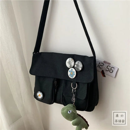 Sac à bandoulière Urban Canvas™ – Confort et Style pour toutes les occasions - Lune brodée