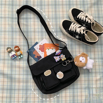 Sac à bandoulière Urban Canvas™ – Confort et Style pour toutes les occasions - Lune brodée