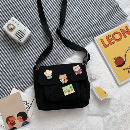 Sac à bandoulière Urban Canvas™ – Confort et Style pour toutes les occasions - Lune brodée