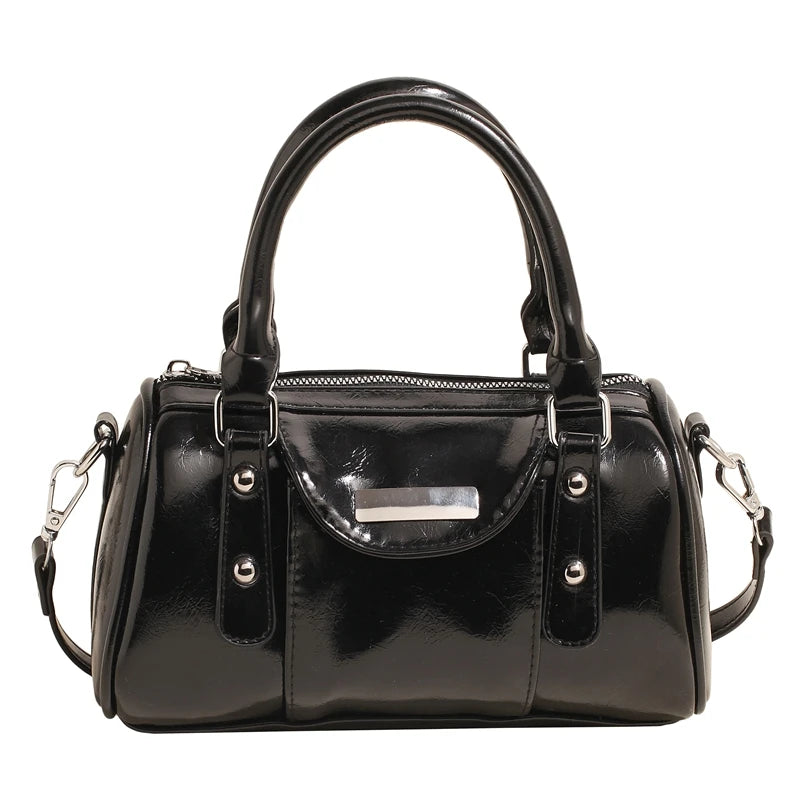 Bolso Mini Burdeos para Mujer de Hombro y Bandolera en Piel Sintética Premium con Asa Superior