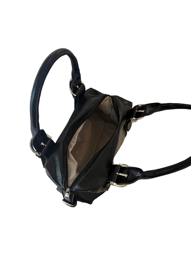 Bolso de Hombro Elegance Negro para Mujer – Piel PU Premium con Tachuelas | Grande, Moderno y Versátil