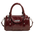 Bolso Mini Burdeos para Mujer de Hombro y Bandolera en Piel Sintética Premium con Asa Superior
