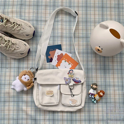 Sac à bandoulière Urban Canvas™ – Confort et Style pour toutes les occasions - Lune brodée