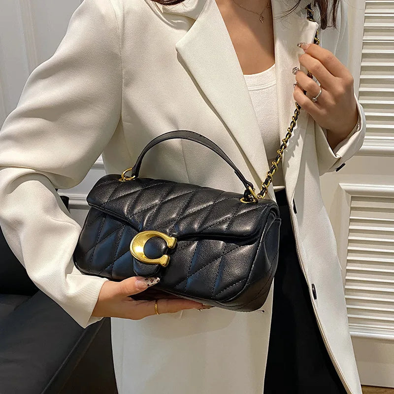 Bolso Bandolera Premium de Mujer en Piel Sintética con Cadena – Elegancia para Cualquier Ocasión