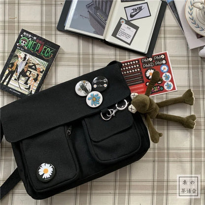 Sac à bandoulière Urban Canvas™ – Confort et Style pour toutes les occasions - Lune brodée