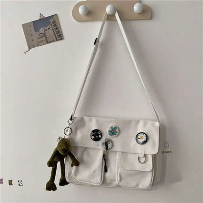 Sac à bandoulière Urban Canvas™ – Confort et Style pour toutes les occasions - Lune brodée