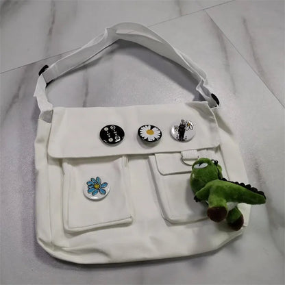 Sac à bandoulière Urban Canvas™ – Confort et Style pour toutes les occasions - Lune brodée