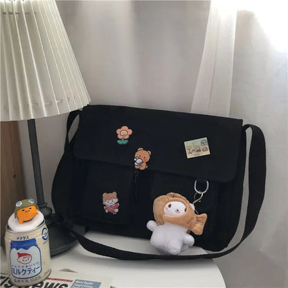 Sac à bandoulière Urban Canvas™ – Confort et Style pour toutes les occasions - Lune brodée
