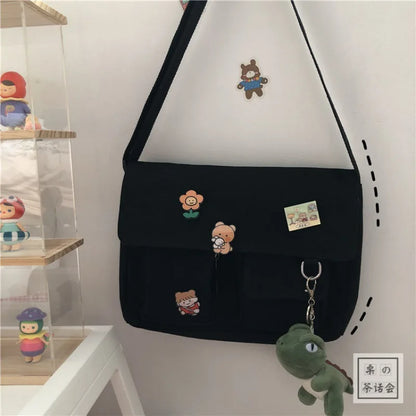 Sac à bandoulière Urban Canvas™ – Confort et Style pour toutes les occasions - Lune brodée