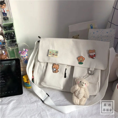 Sac à bandoulière Urban Canvas™ – Confort et Style pour toutes les occasions - Lune brodée