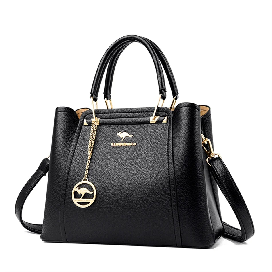 Bolso de Mujer Grande de Hombro en Piel Sintética con Bandolera