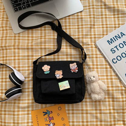 Sac à bandoulière Urban Canvas™ – Confort et Style pour toutes les occasions - Lune brodée