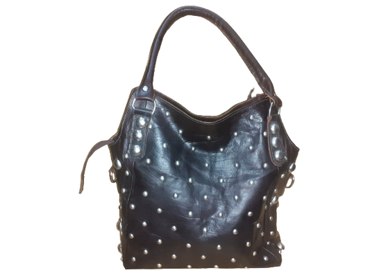 Sac à main pour femme avec rivets - Élégance et style pour votre quotidien - Lune brodée